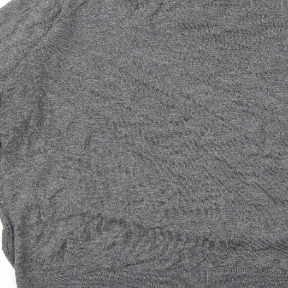 H&M Womens Grey  Knit Pullover Jumper Size M