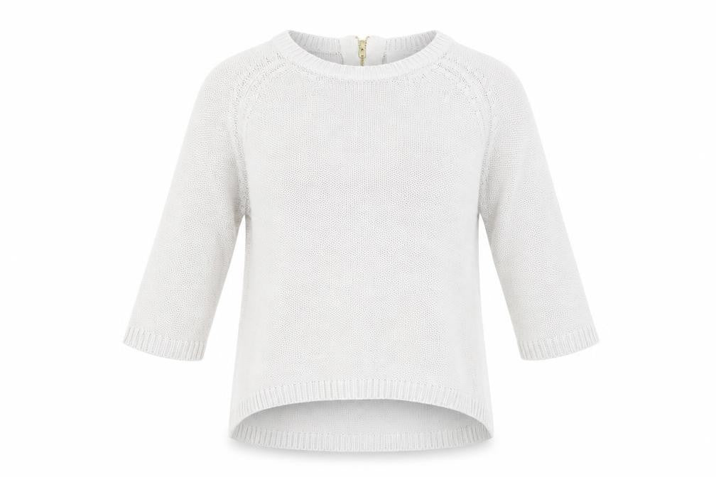 Front view of Zara women’s grey knit jumper, size S
