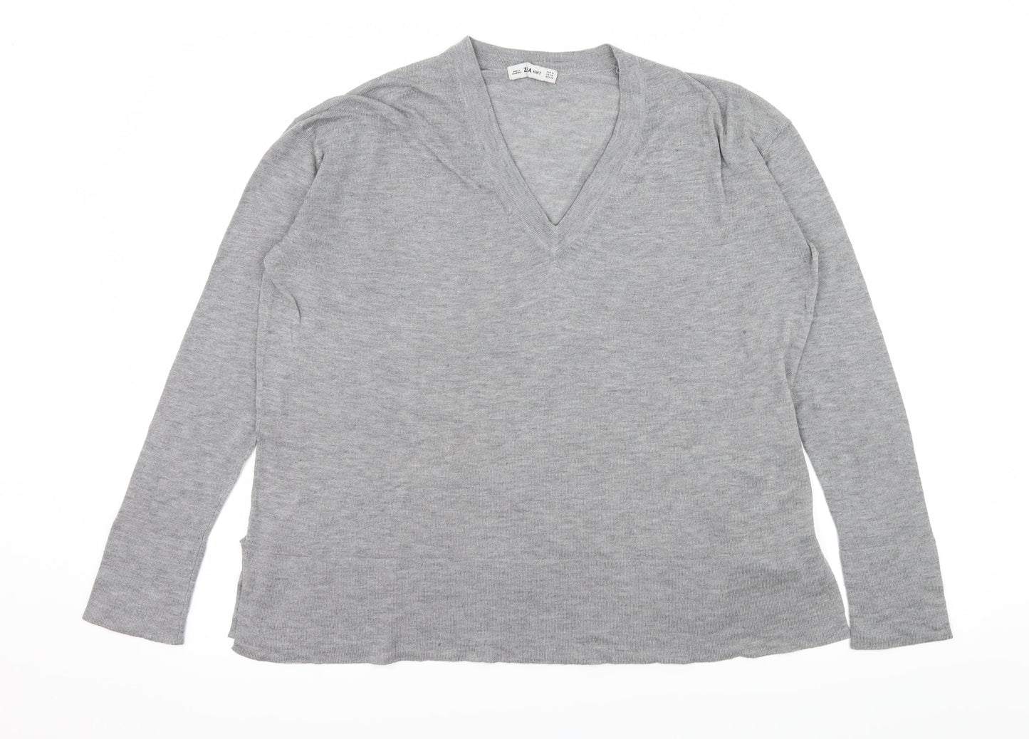 Zara Womens Grey  Knit Pullover Jumper Size M