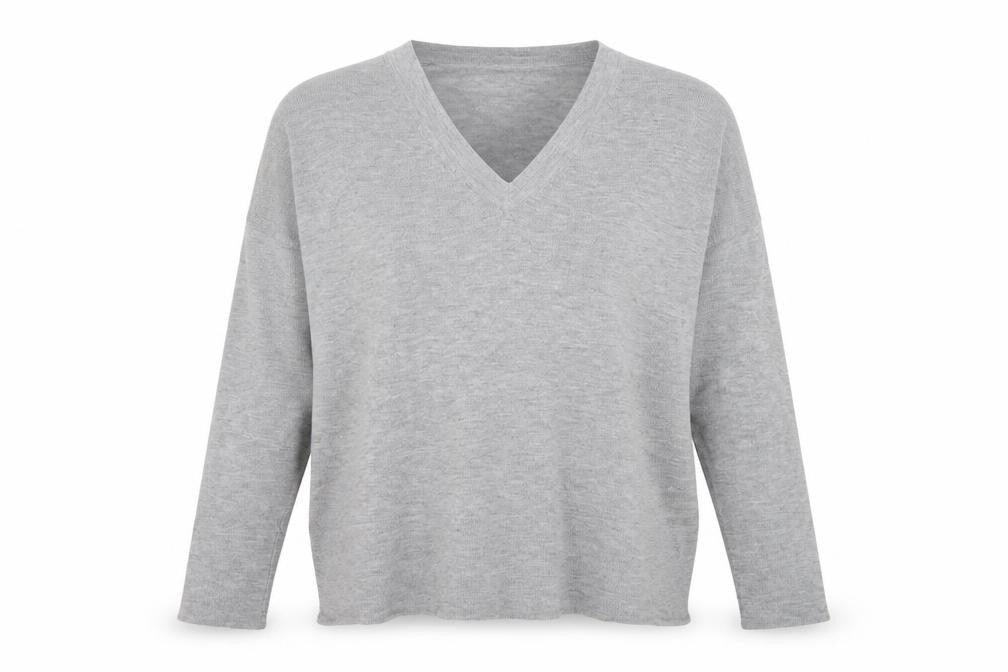 Front view of Zara women’s grey knit jumper, size M