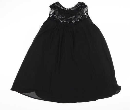 Boohoo Womens Black   A-Line  Size 8  - Lace Detail