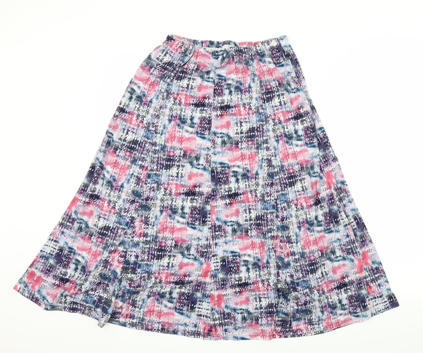 Preworn Womens Multicoloured Geometric  Flare Skirt Size 30 in