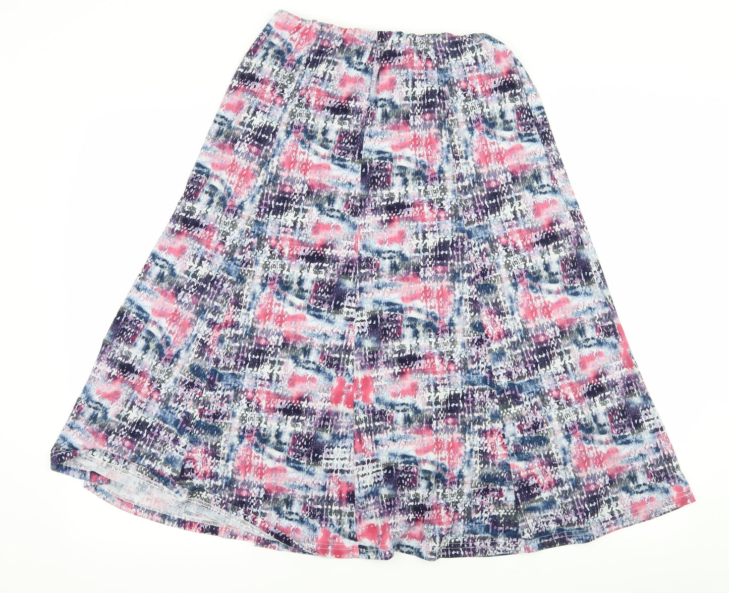 Preworn Womens Multicoloured Geometric  Flare Skirt Size 30 in