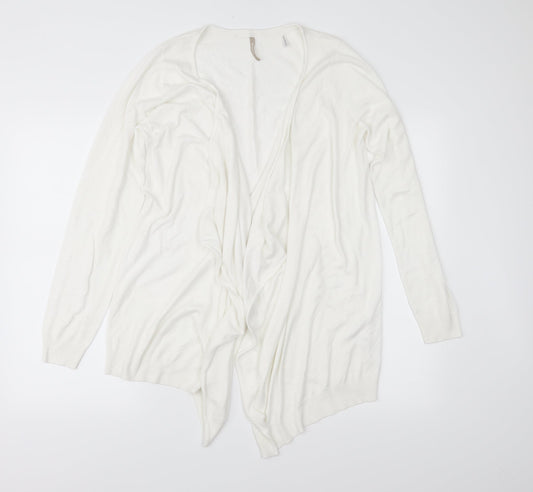 Anthology Womens White  Knit Cardigan Jumper Size 12