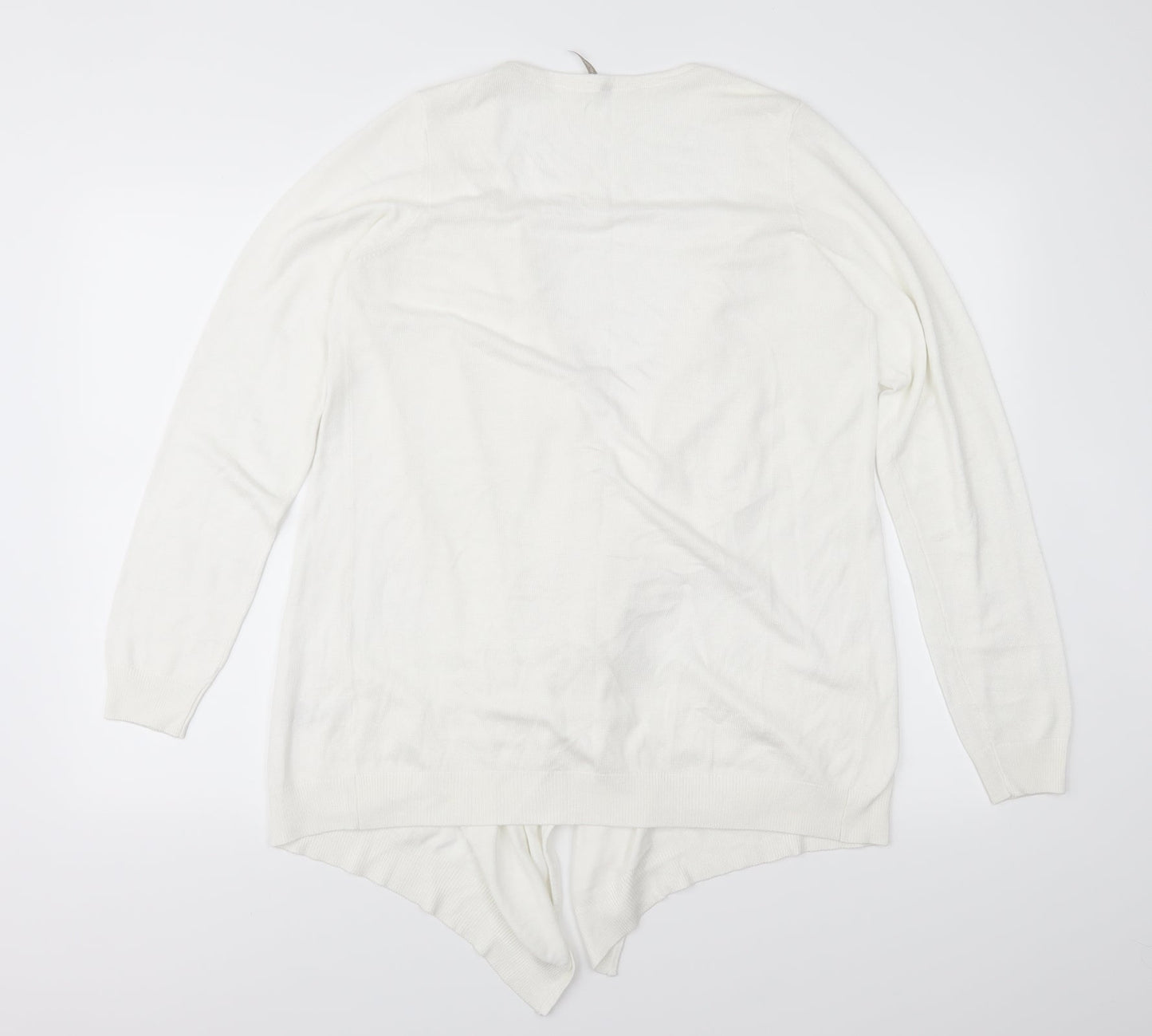 Anthology Womens White  Knit Cardigan Jumper Size 12