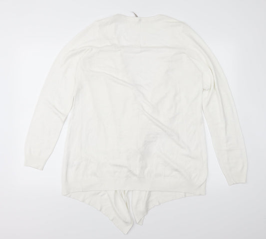 Anthology Womens White  Knit Cardigan Jumper Size 12