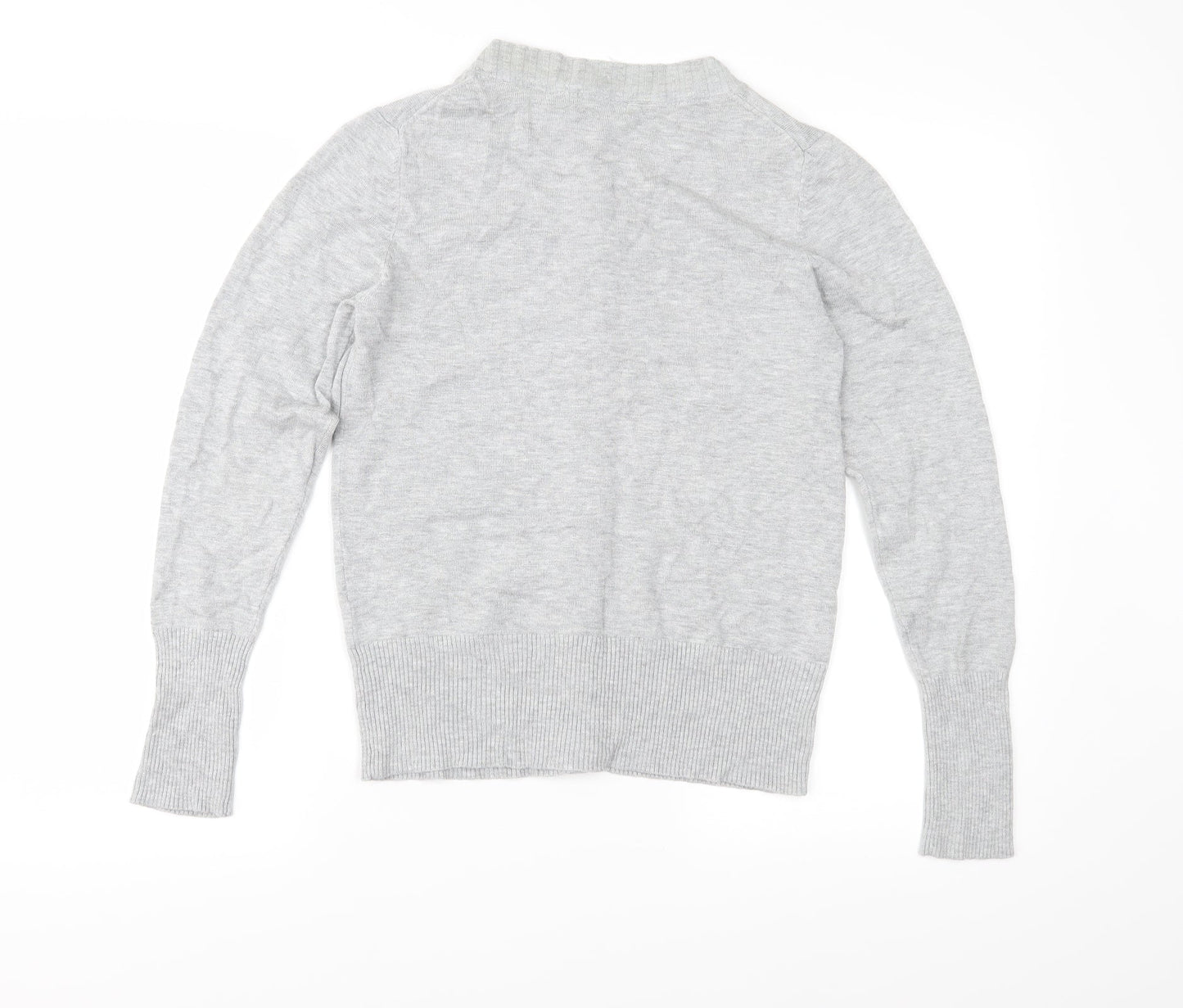 Carla F Womens Grey  Knit Cardigan Jumper Size S