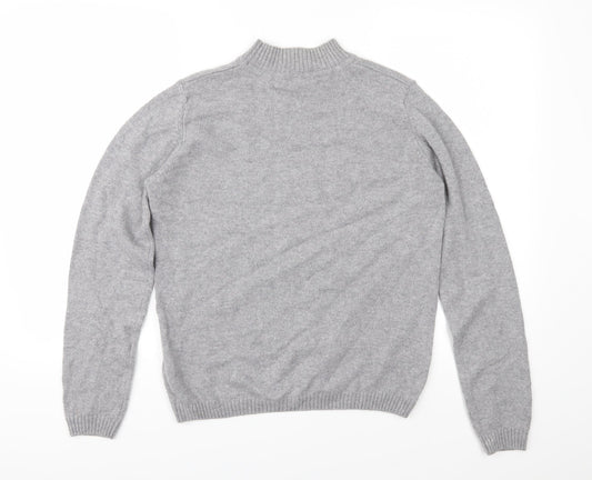 EWM Womens Grey  Knit Pullover Jumper Size S