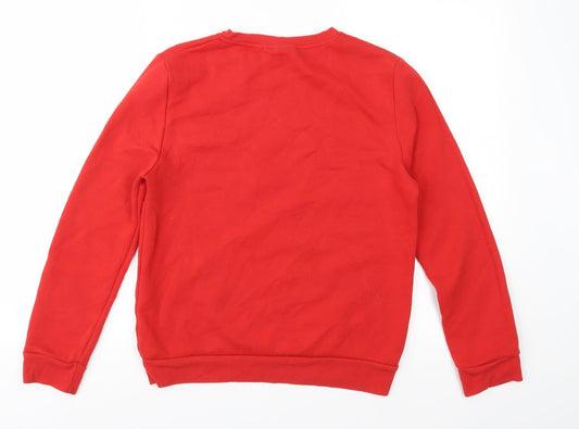 Disney Womens Red  Jersey Pullover Sweatshirt Size S  - Mickey Mouse