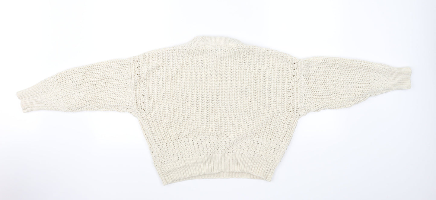Topshop Womens Ivory   Pullover Jumper Size XS