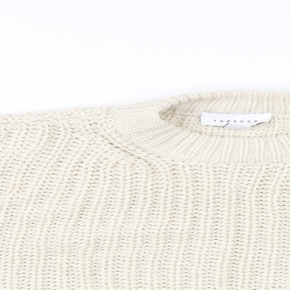 Topshop Womens Ivory   Pullover Jumper Size XS