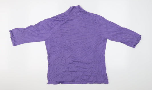 Preworn Womens Purple   Cardigan Jumper Size L