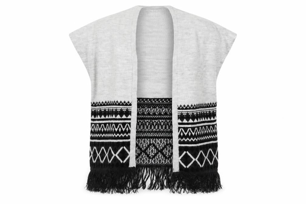 Front view of YD girls’ grey cardigan jumper, size 8-9, years