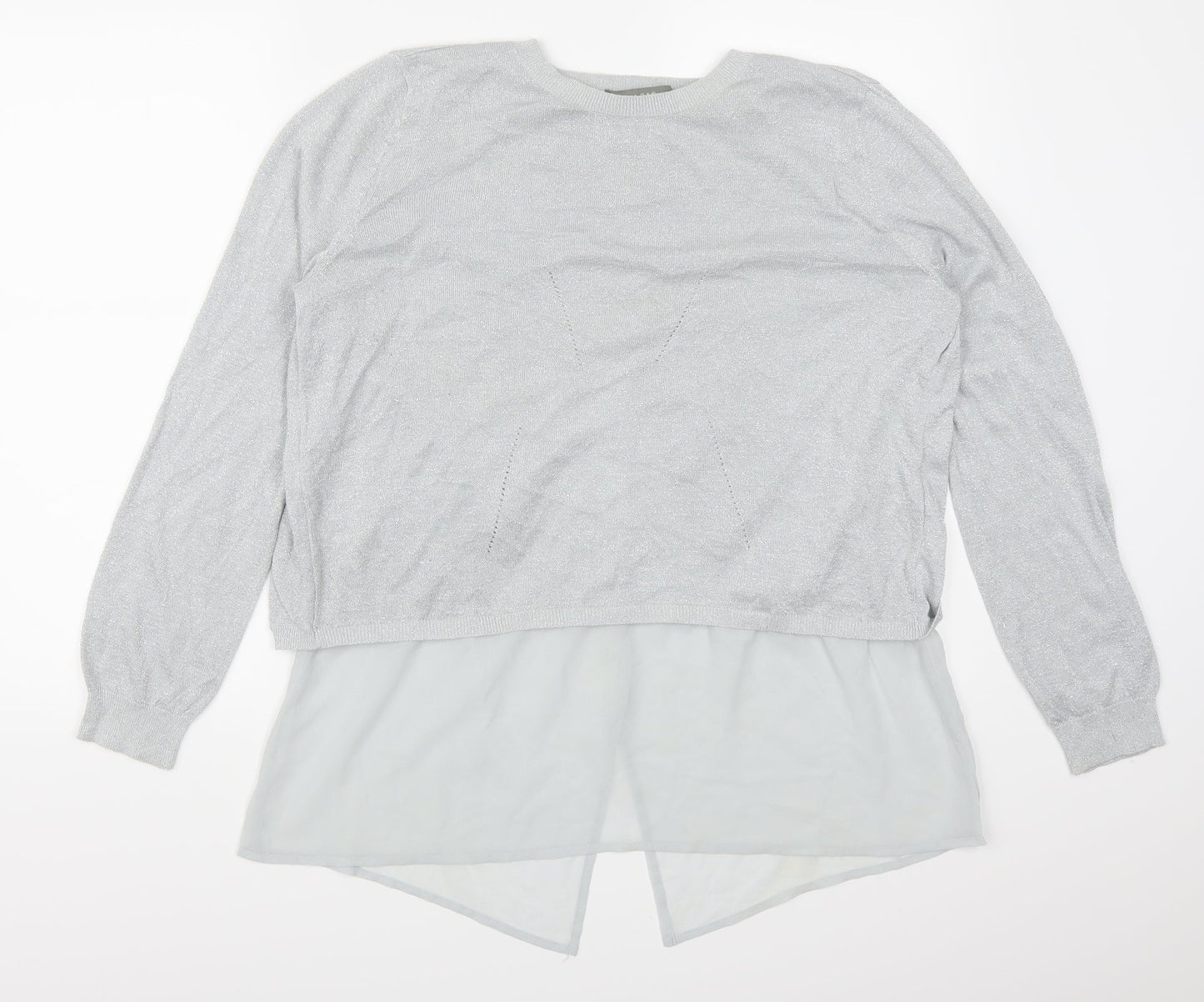 Oasis Womens Silver   Pullover Jumper Size L