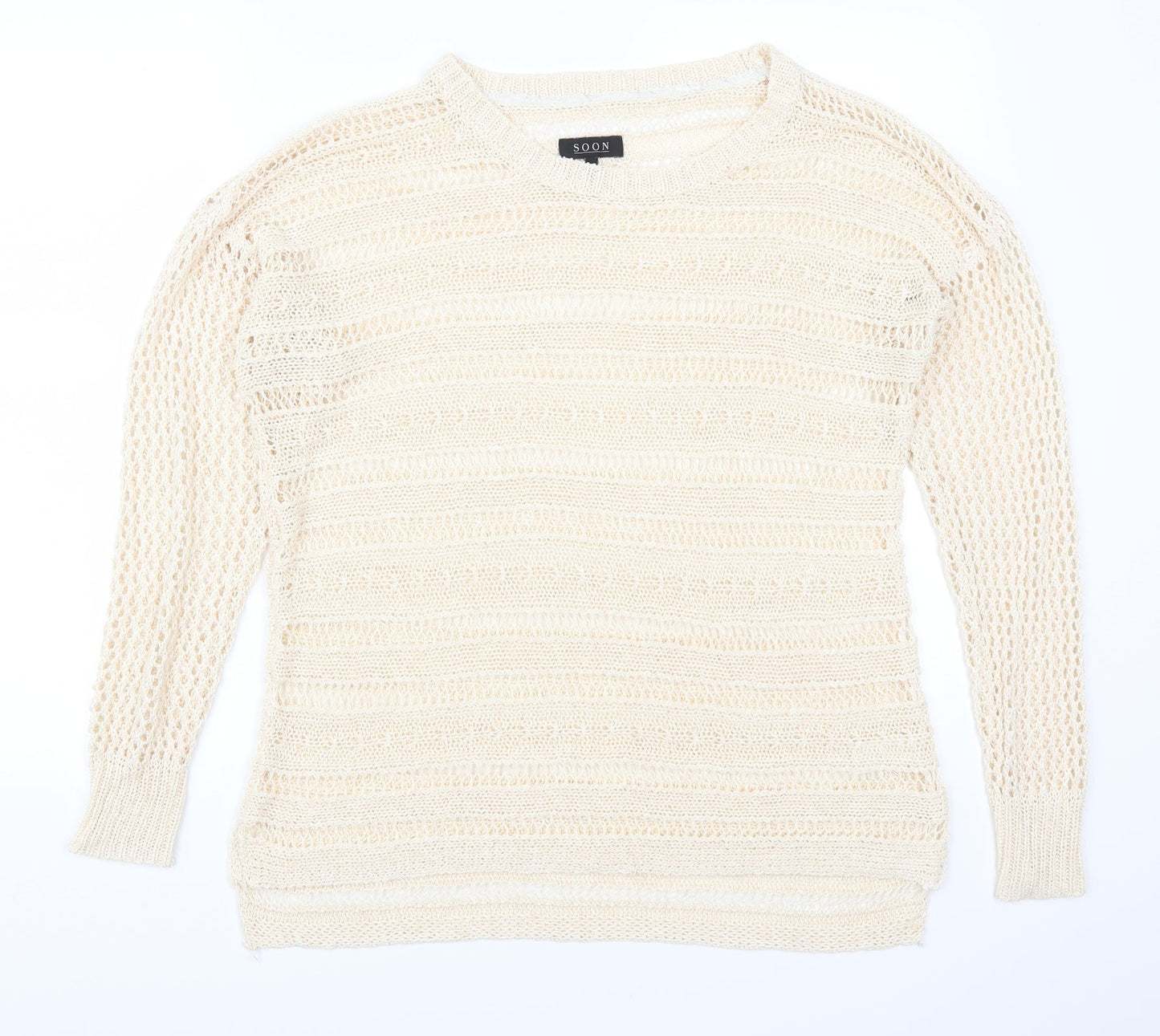 Soon Womens Beige   Pullover Jumper Size 20