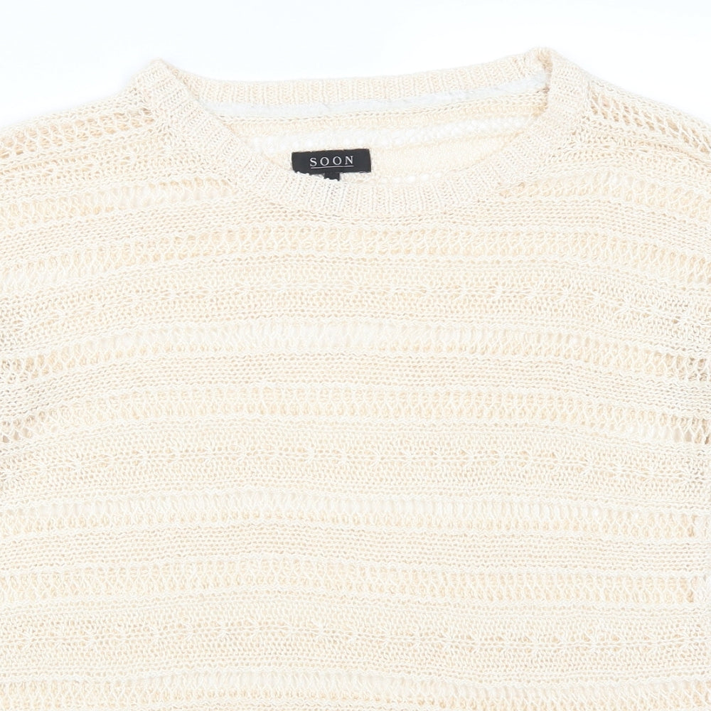 Soon Womens Beige   Pullover Jumper Size 20