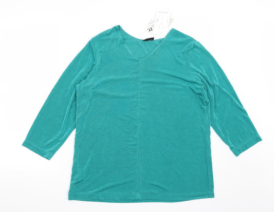 Citiknits Womens Green   Basic Blouse Size M