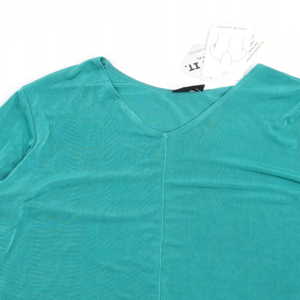 Citiknits Womens Green   Basic Blouse Size M