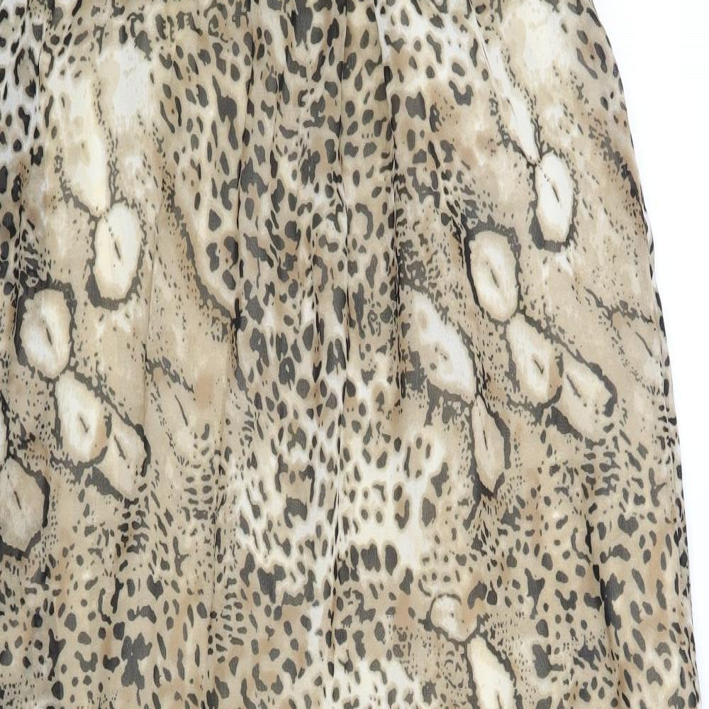 Sugar 17 Womens Brown Animal Print  Maxi  Size S
