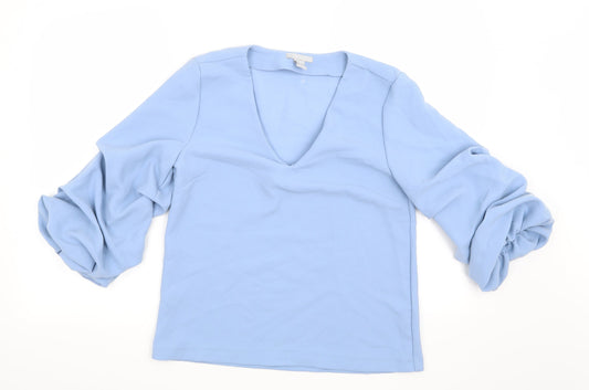 H&M Womens Blue   Basic Blouse Size 6