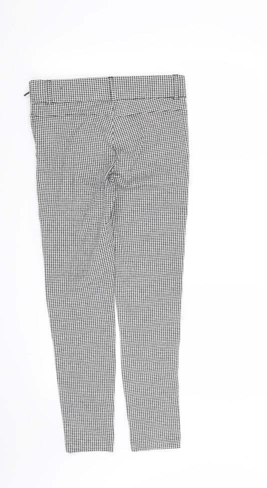 Zara Womens Black Houndstooth  Trousers  Size M L26 in
