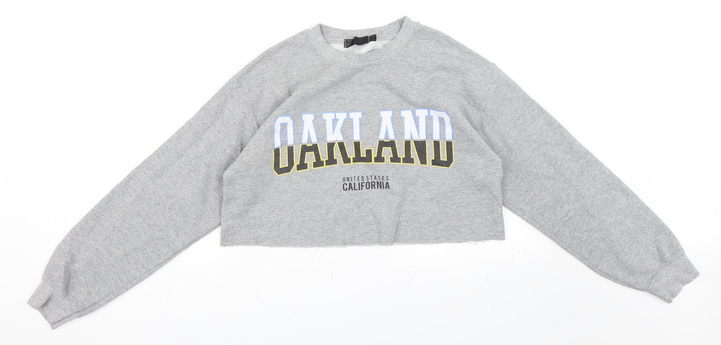 Missguided Womens Grey   Pullover Sweatshirt Size S