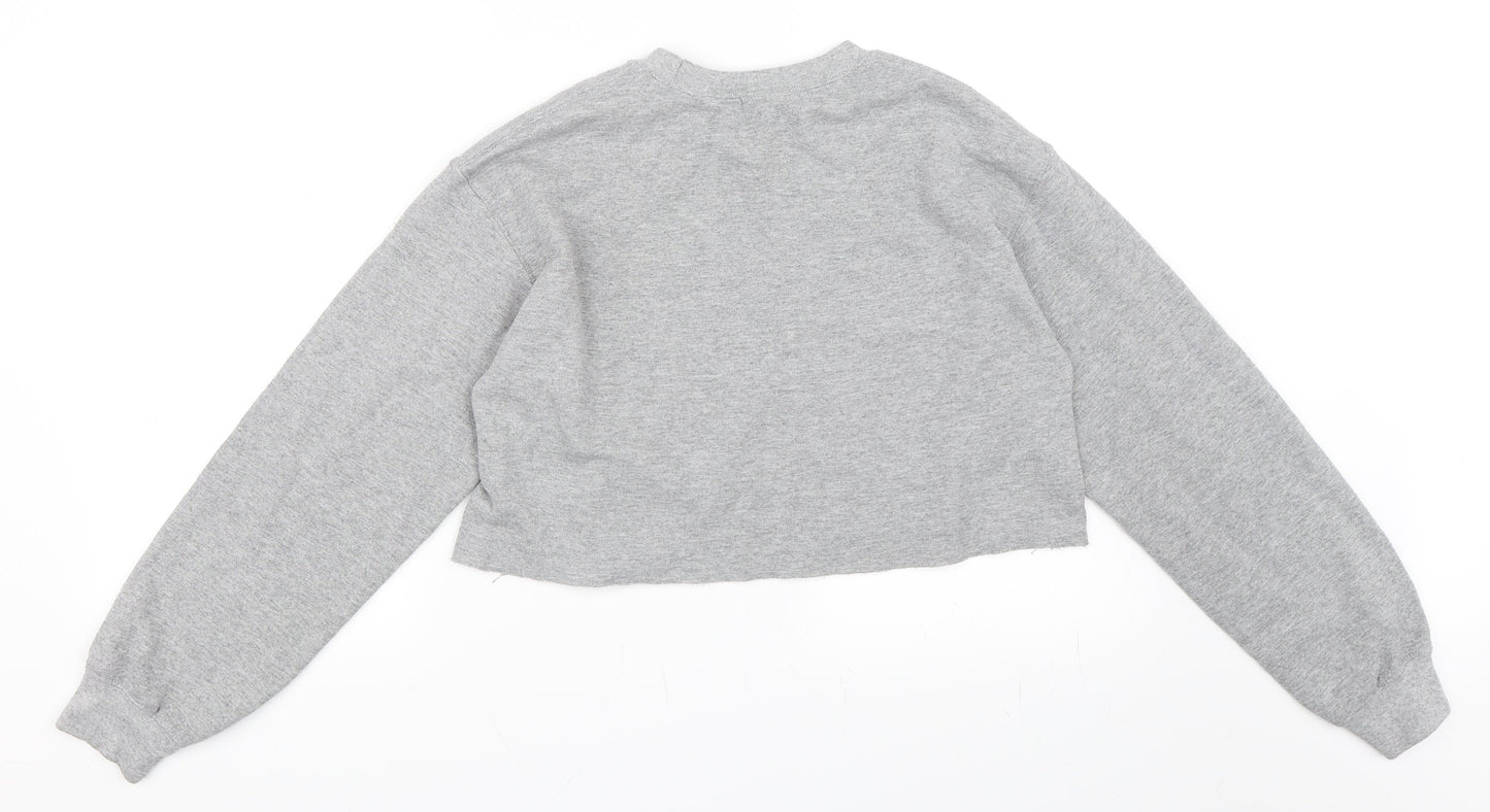 Missguided Womens Grey   Pullover Sweatshirt Size S