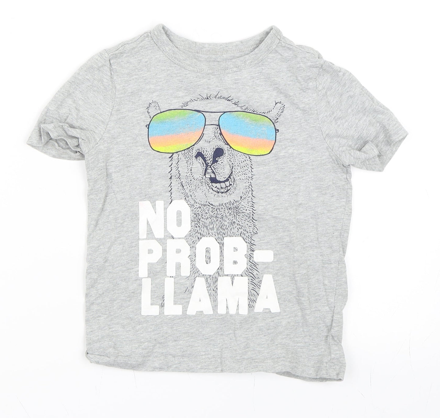Gap Boys Grey   Basic T-Shirt Size XS  - Llama