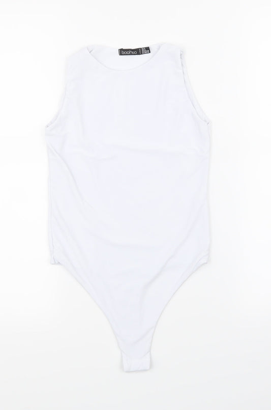 Boohoo Womens White   Basic Tank Size 6