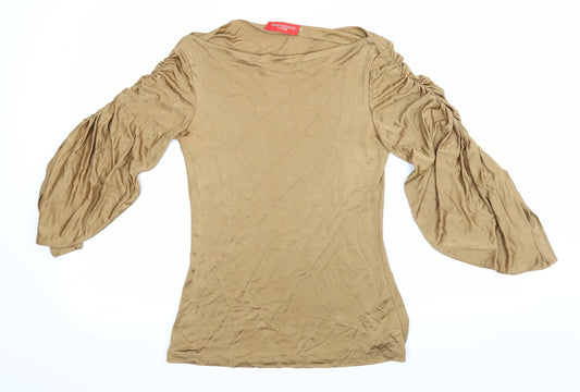Ts Design Womens Brown   Basic Blouse Size 8