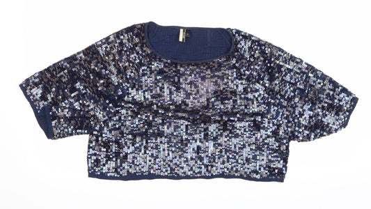 Topshop Womens Blue   Basic T-Shirt Size 4