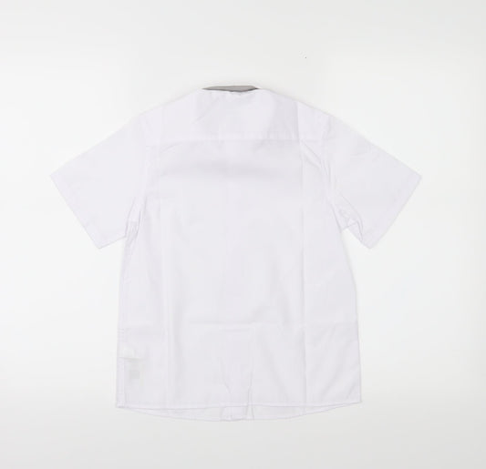 M&S Boys White   Basic Button-Up Size 7-8 Years