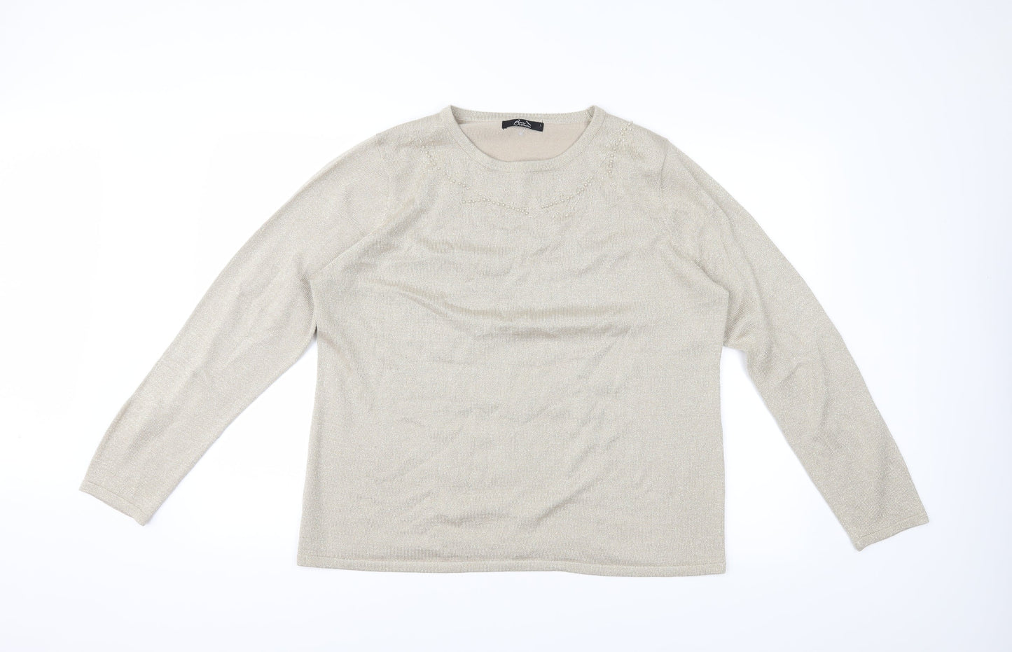 BM Womens Gold   Pullover Jumper Size L