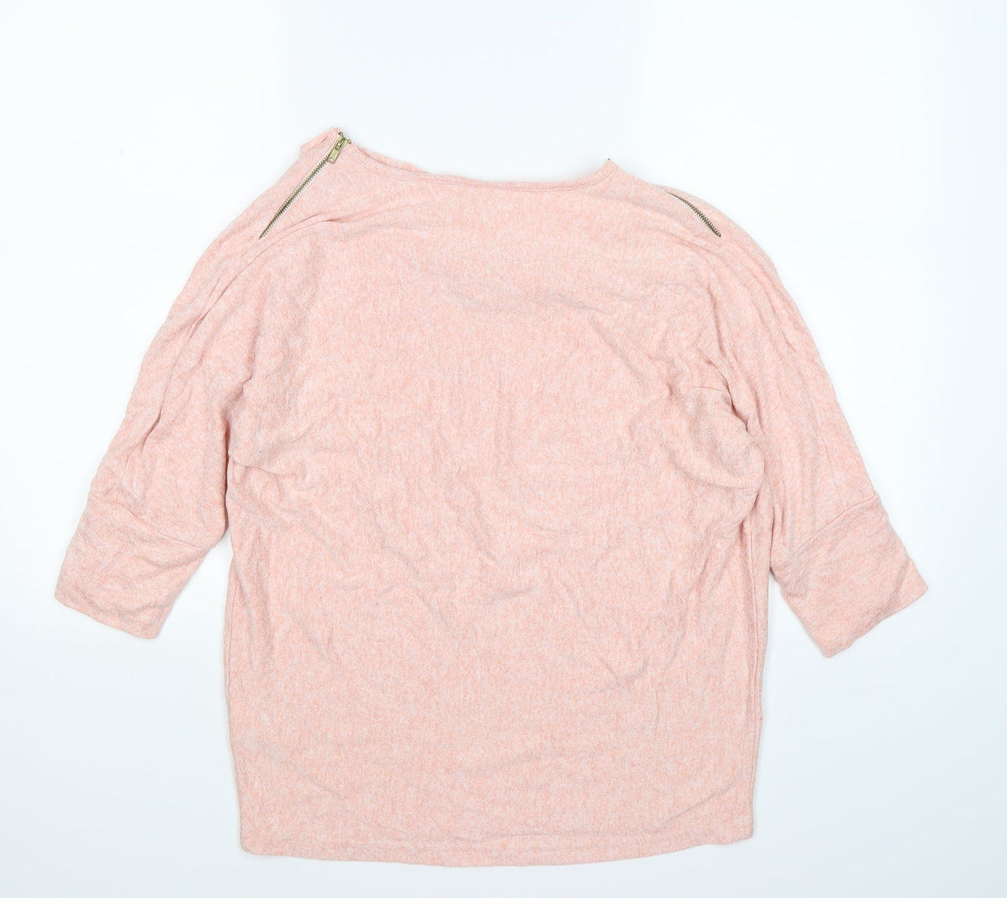 fransa Womens Pink  Knit Pullover Jumper Size S