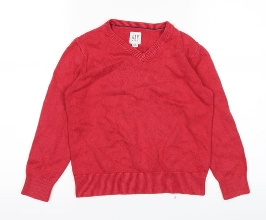 Gap Boys Red   Pullover Jumper Size 7 Years