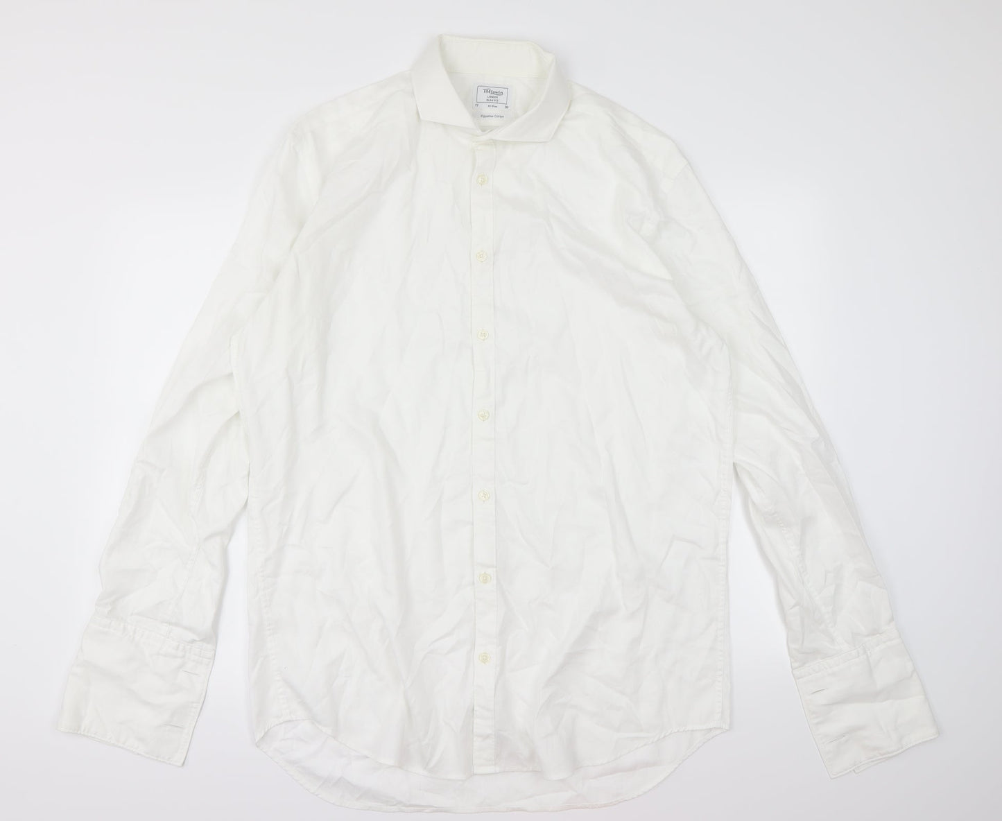 M&S  Mens White    Button-Up Size S