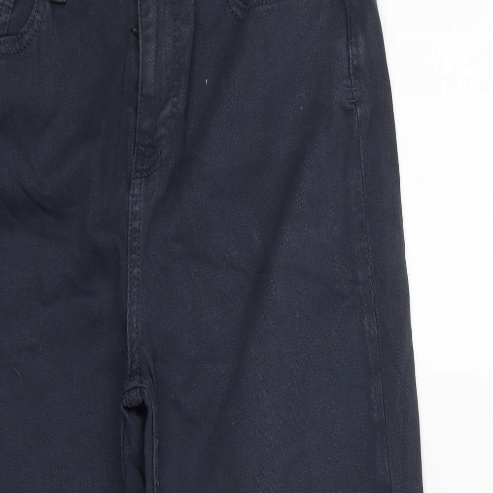 Close-up detail of FatFace boys’ grey skinny jeans, size 10, years
