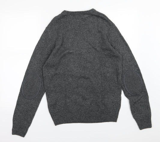 Cedar Wood State Mens Grey  Knit Pullover Jumper Size S