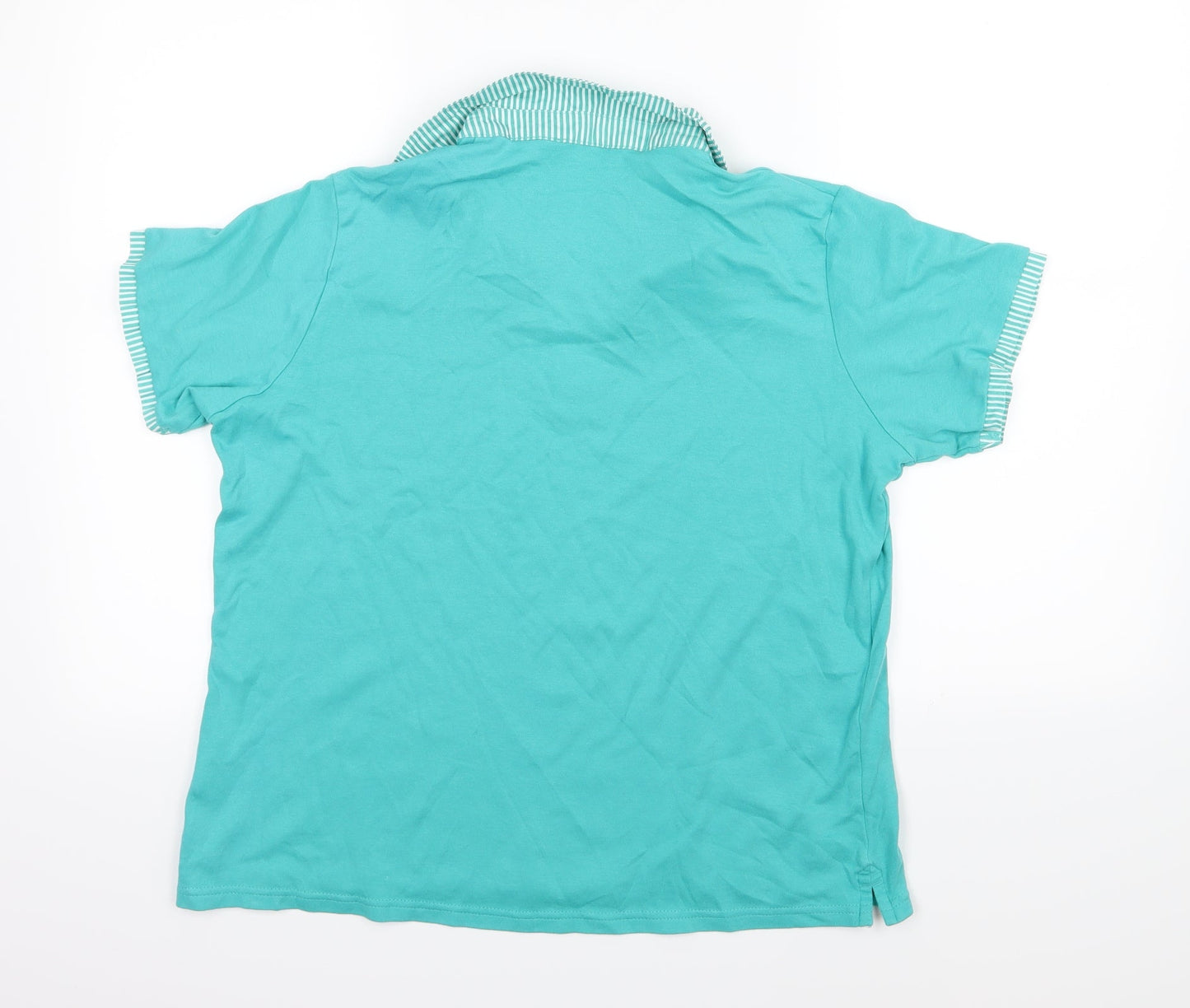 EWM Womens Blue  Jersey Basic T-Shirt Size L