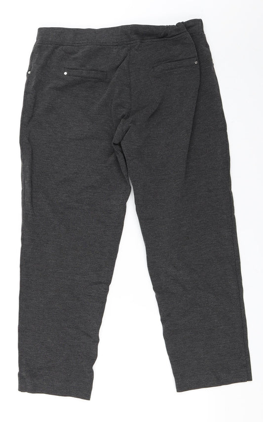 James Lakeland Womens Grey   Cropped Trousers Size L L26 in