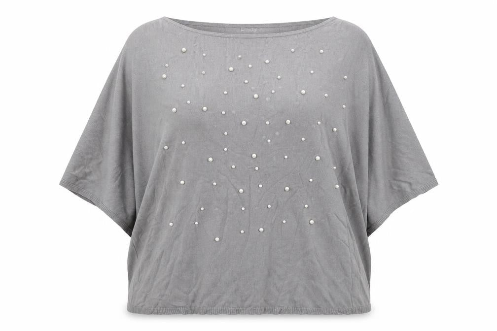 Front view of Chic & Pop women’s grey jumper, size XL