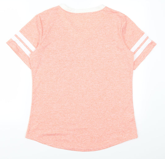Preworn Womens Pink   Basic T-Shirt Size L  - Lil Sis