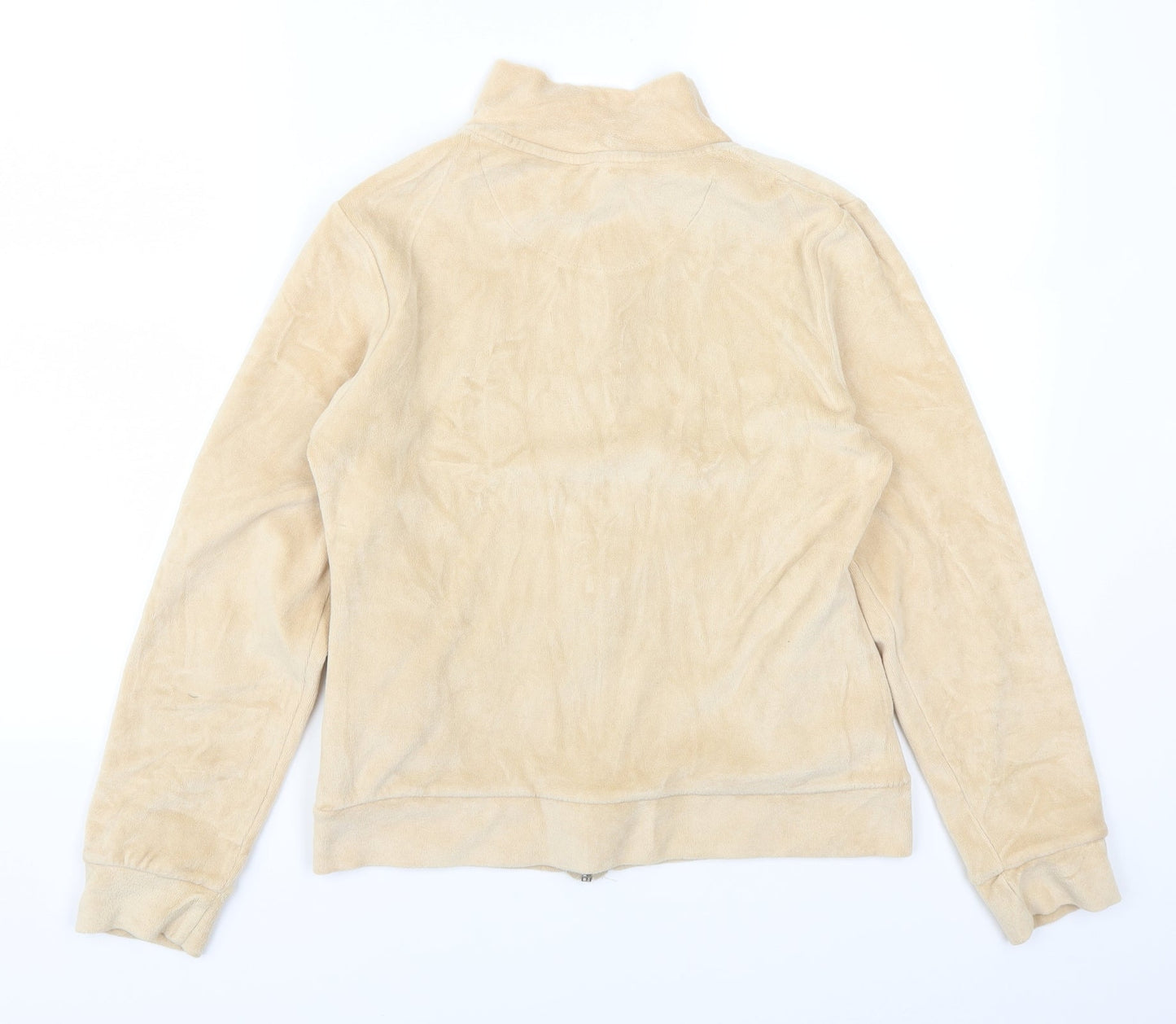 Active Womens Beige   Full Zip Sweatshirt Size 12
