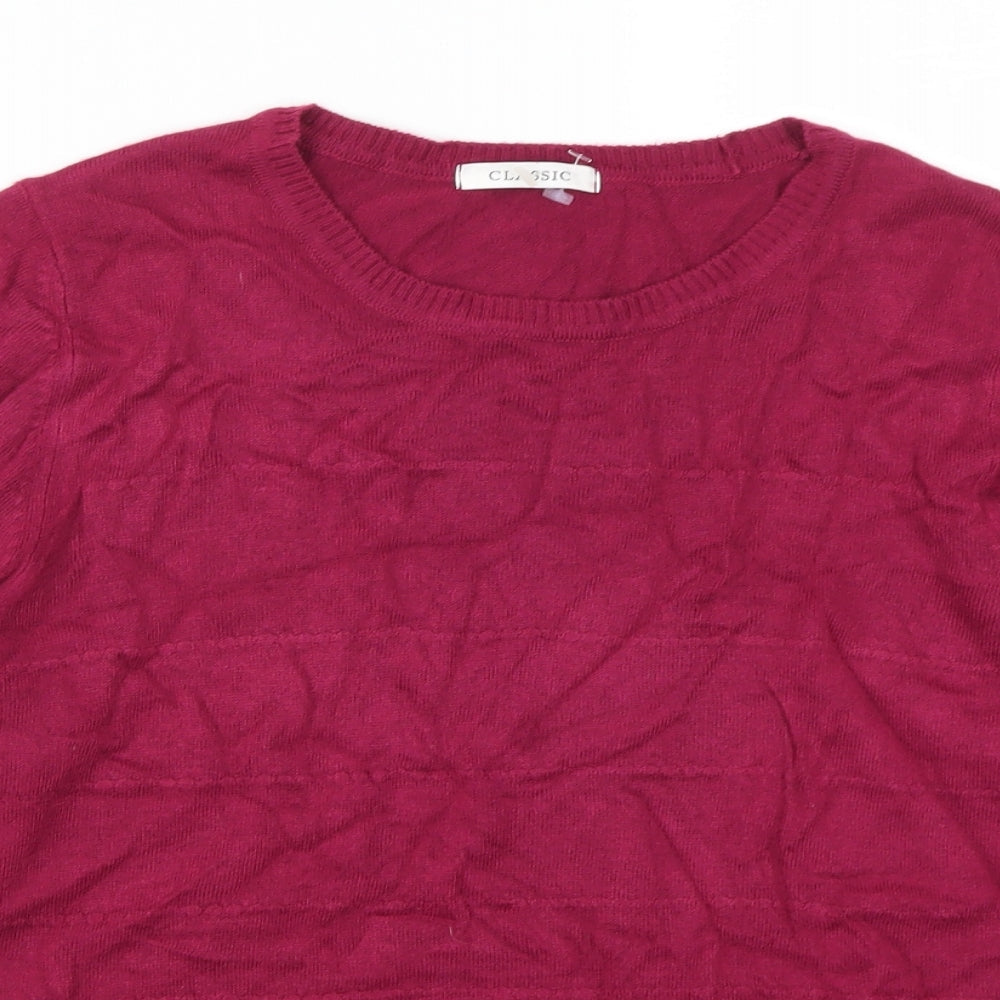 Marks and Spencer Womens Pink   Pullover Jumper Size 14