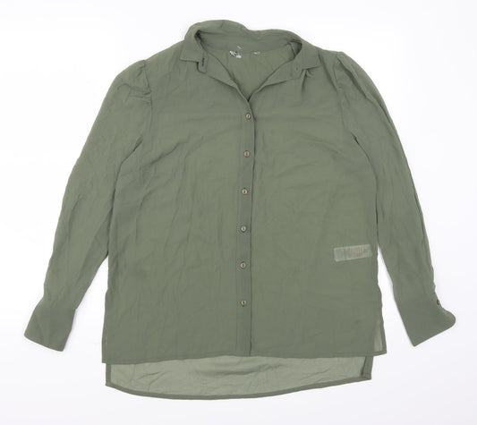 New Look Womens Green   Basic Button-Up Size 6