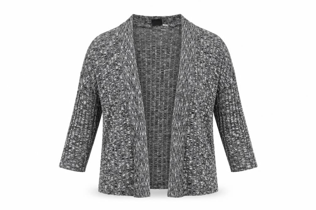 Front view of BDG women’s grey cardigan jumper, size XS