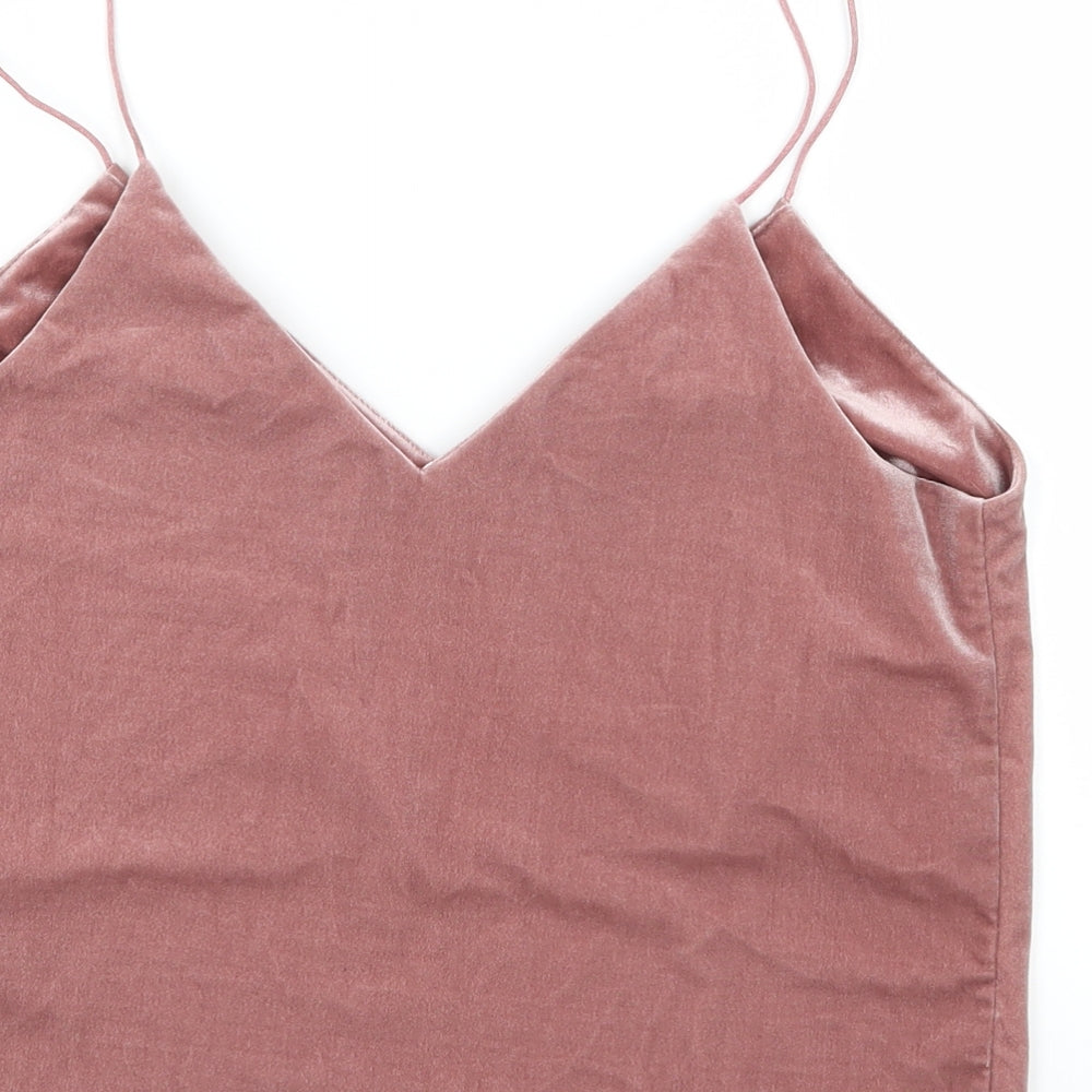 Bershka Womens Purple  Velvet Camisole Tank Size XS