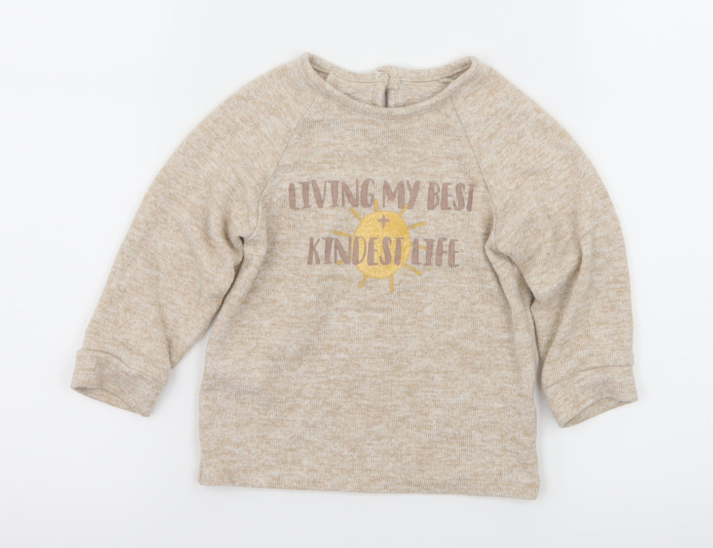 George Baby Brown  Jersey Basic T-Shirt Size 9-12 Months  - Living my best life