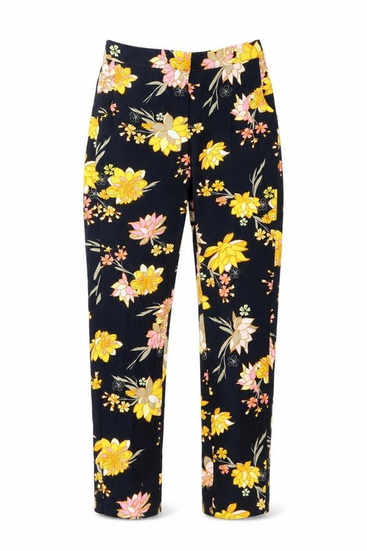 Betty Barclay Womens Blue Floral  Trousers  Size 8 L30 in