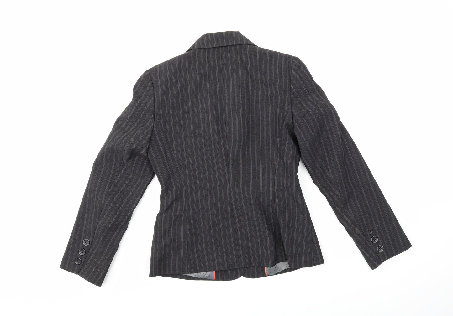 Autonomygrey Womens Grey Striped  Jacket Blazer Size 6